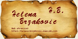 Helena Brzaković vizit kartica